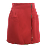 Minigonna a portafoglio con dettagli metallici 79AJE353 N0278564 GENNY 