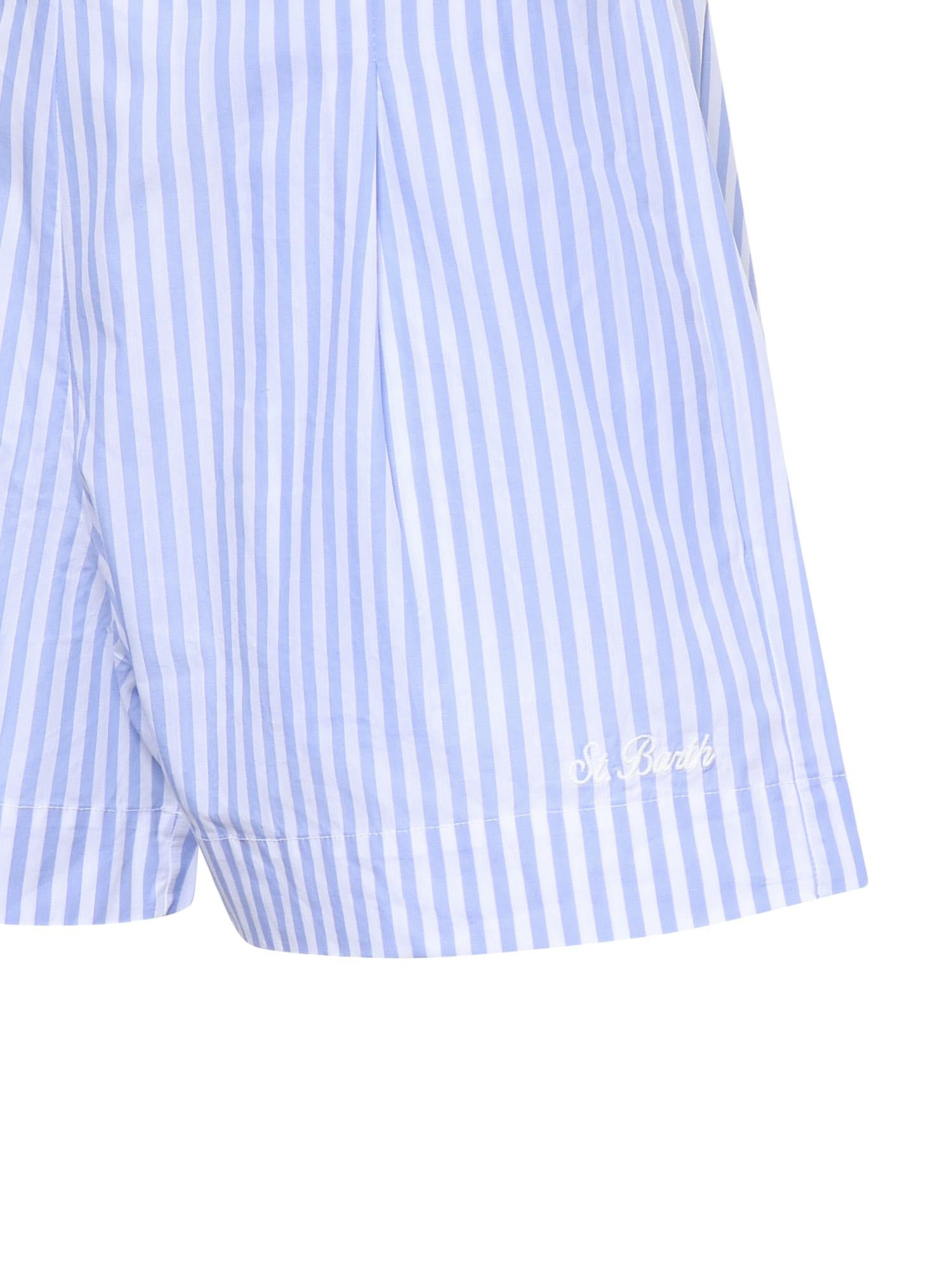 Short in cotone a righe AMN0001 01405L MC2 SAINT BARTH 