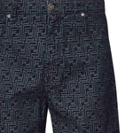 Pantaloncini in denim FF Jacquard FLP369 AUX4F0BUZ FENDI 