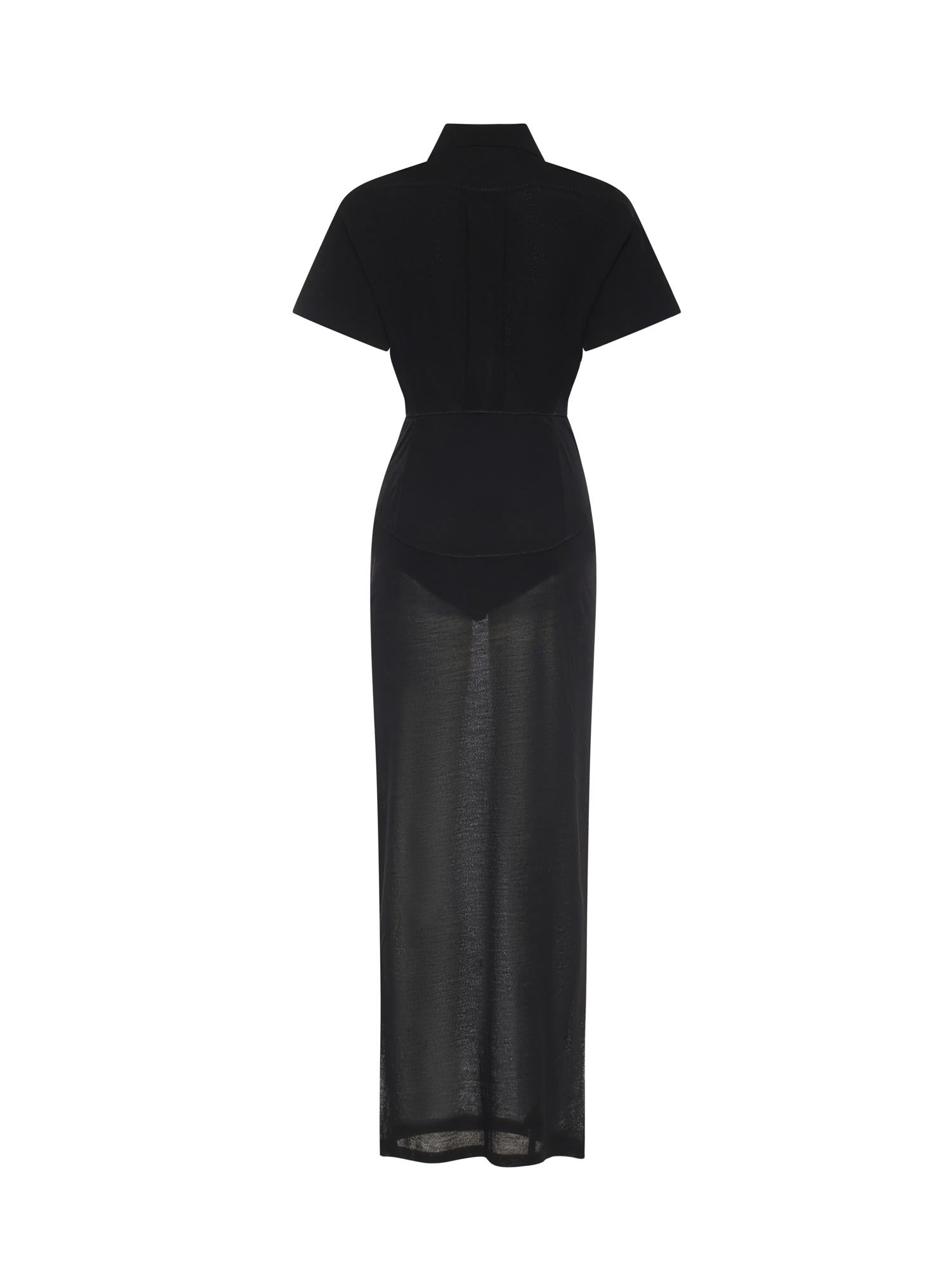 Abito polo in misto lana AA9R3053K175C 995 ALAIA 