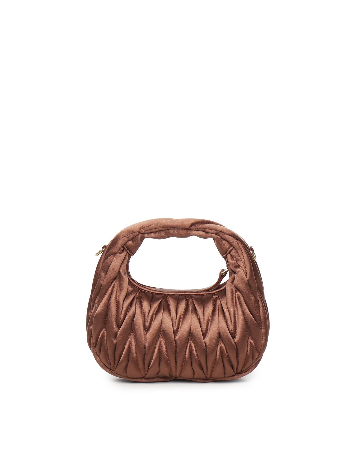 Mini bag Wander in raso trapuntato 5BP078 2BD8F0324 MIU MIU 