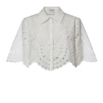 Camicia cropped Storm in cotone 263200 WHITE CHARO RUIZ 
