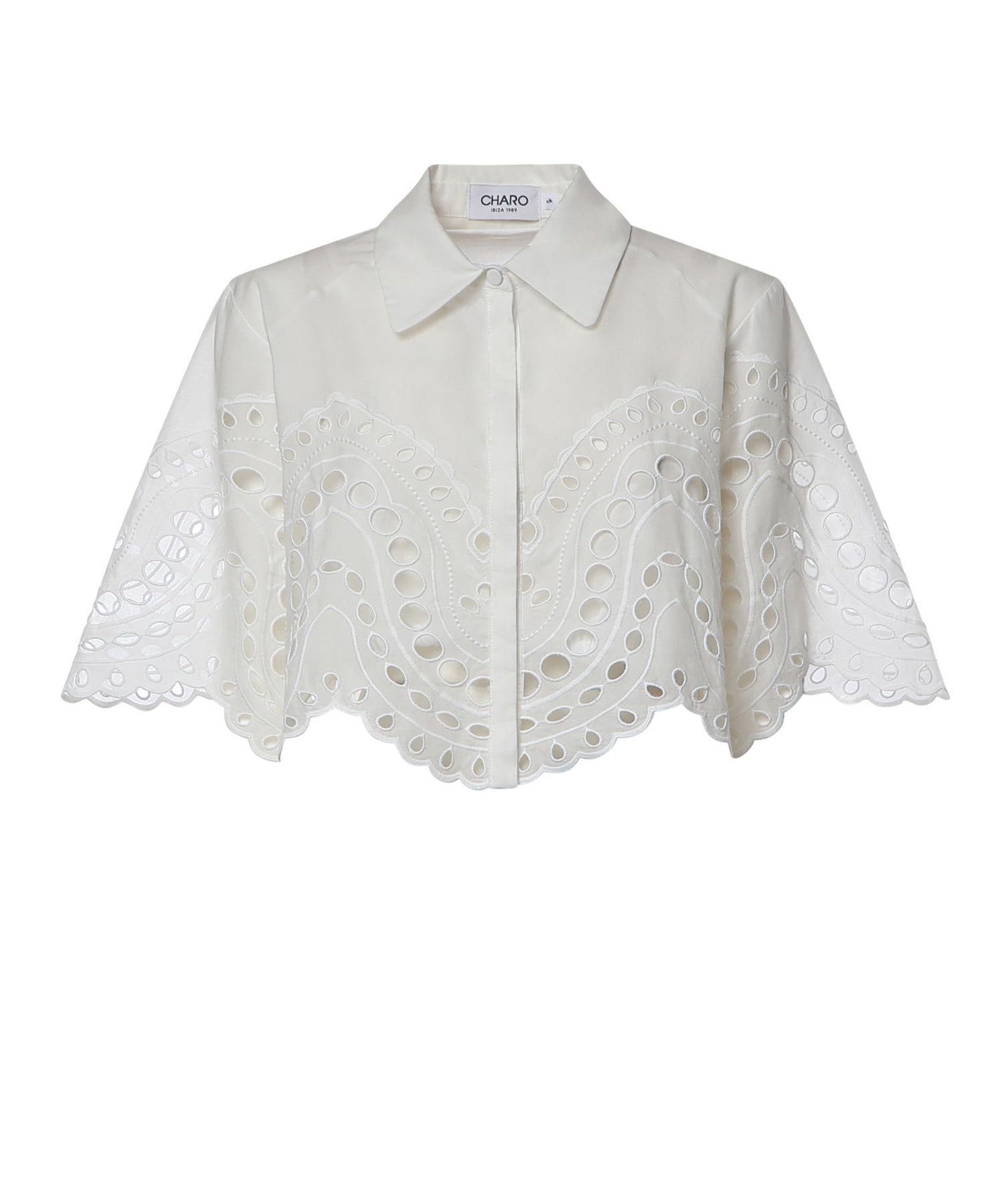 Camicia cropped Storm in cotone 263200 WHITE CHARO RUIZ 