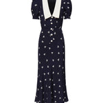 Abito con stampa fiocchi e colletto FABX4113F4595 1844 ALESSANDRA RICH 