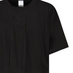 T-shirt cropped con ricamo logo 104257 A2F8Z99 PINKO 