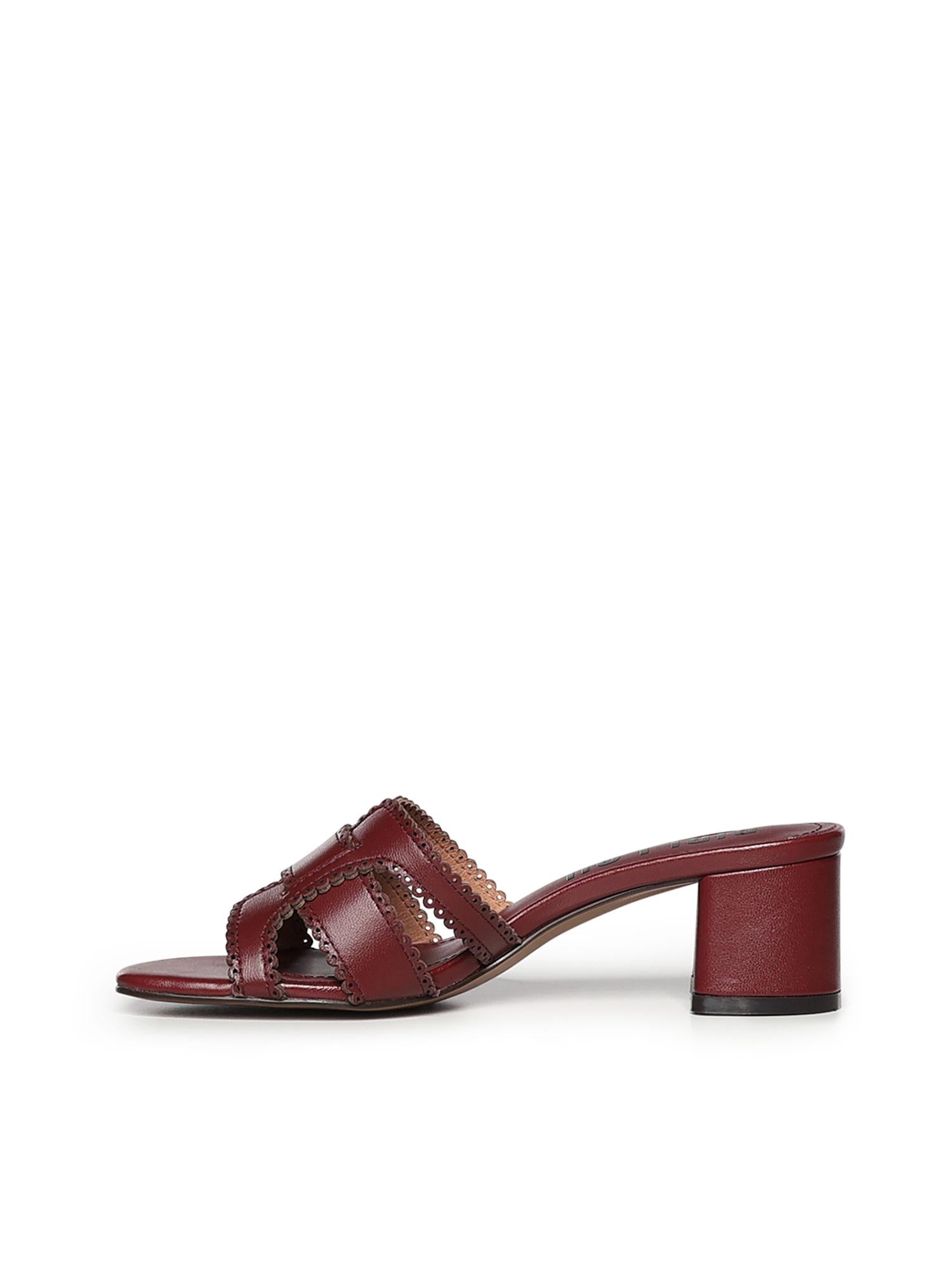 Mules Holly in pelle 756Z10VK BURGUNDI BIBI LOU 