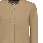 Cardigan in lana con finiture Check 8112164 B8626 BURBERRY 