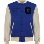 Bomber Varsity in nappa e tessuto VARSITY NAPPABLU GIULIANO GALIANO 