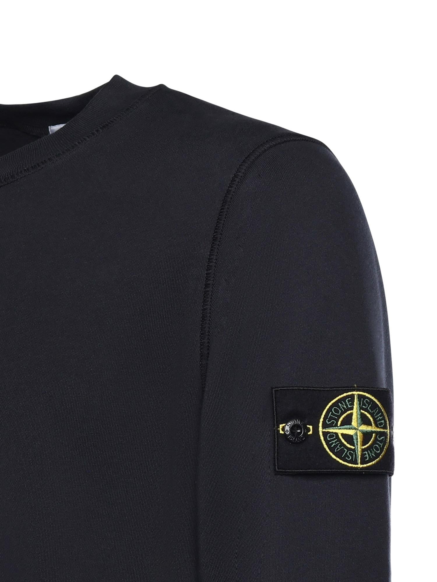 Felpa in cotone con logo<BR/> L1S156100060 S0051V0020 STONE ISLAND 