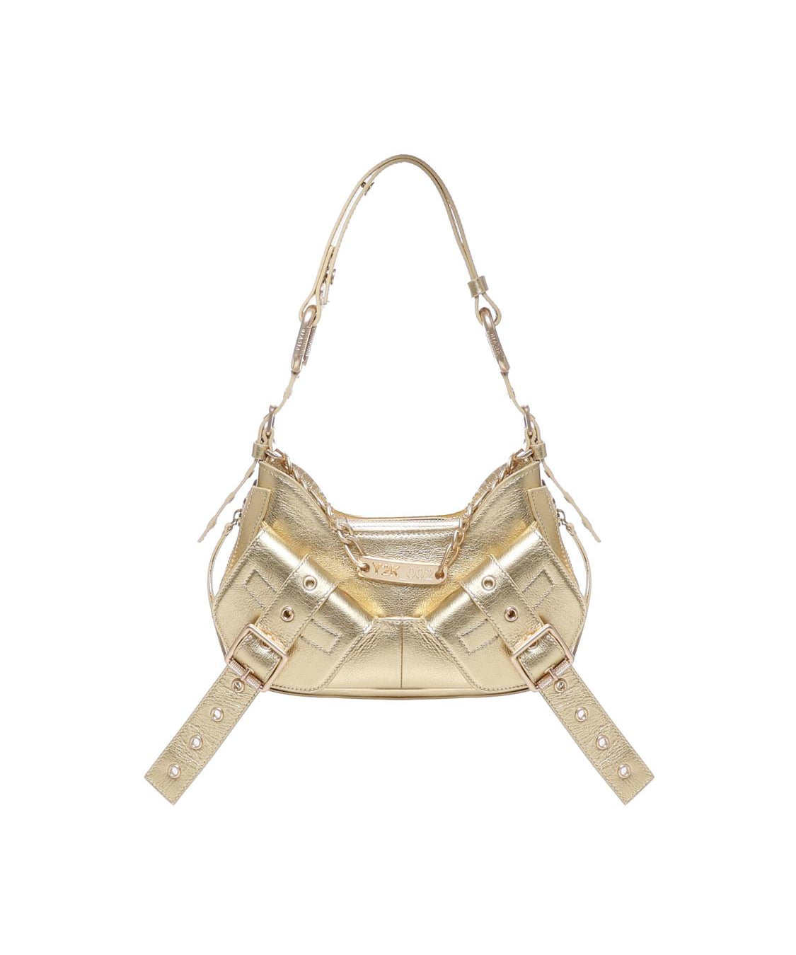 Borsa a spalla y2k002  iin pelle bovina FBBP70002MET -ORO/ORO BIASIA 