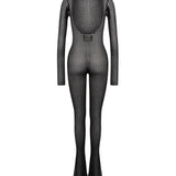 Jumpsuit in maglia a costa DA566 M01045D999 DONDUP 