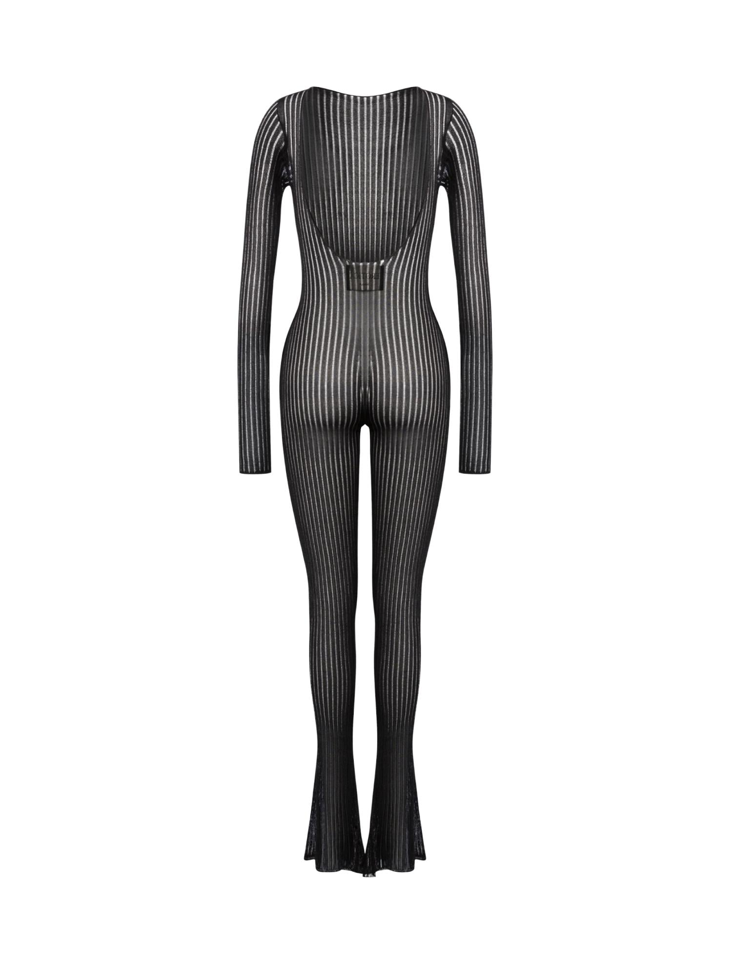 Jumpsuit in maglia a costa DA566 M01045D999 DONDUP 
