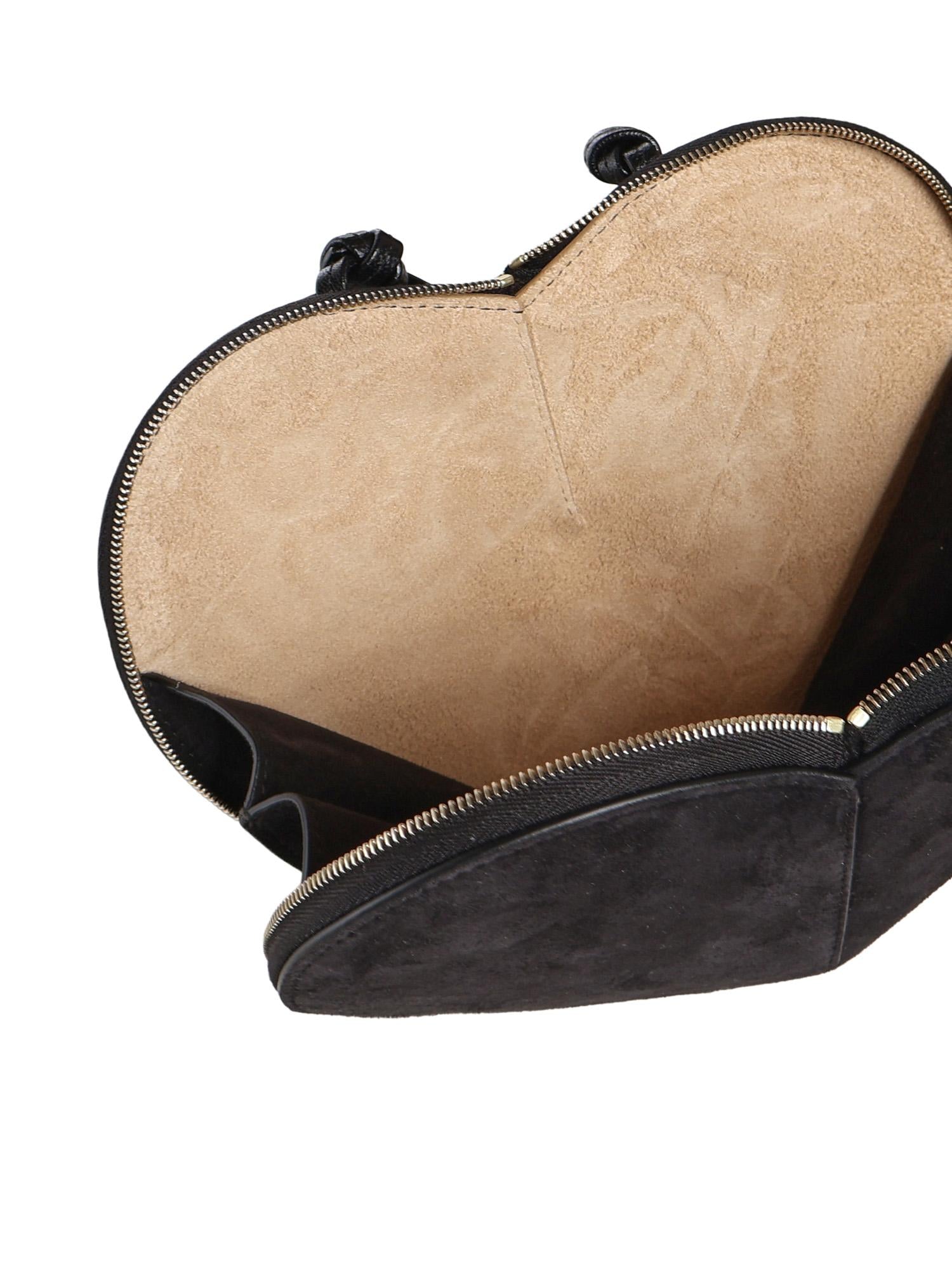 Borsa a tracolla Le Cœur in pelle e suede AA1P003CA577 999 ALAIA 