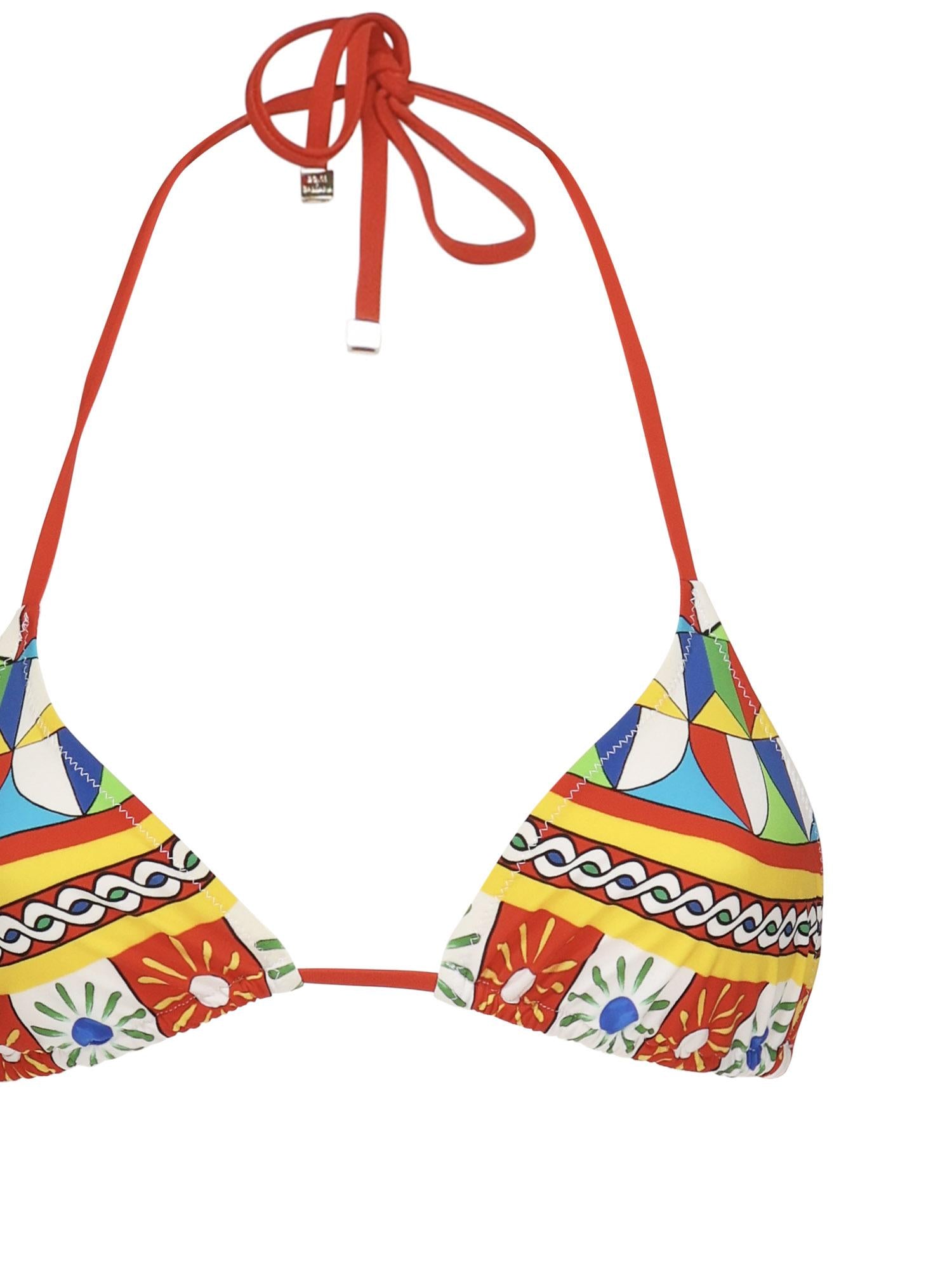 Bikini a triangolo con stampa O8A02J FPG59HH82D DOLCE & GABBANA 