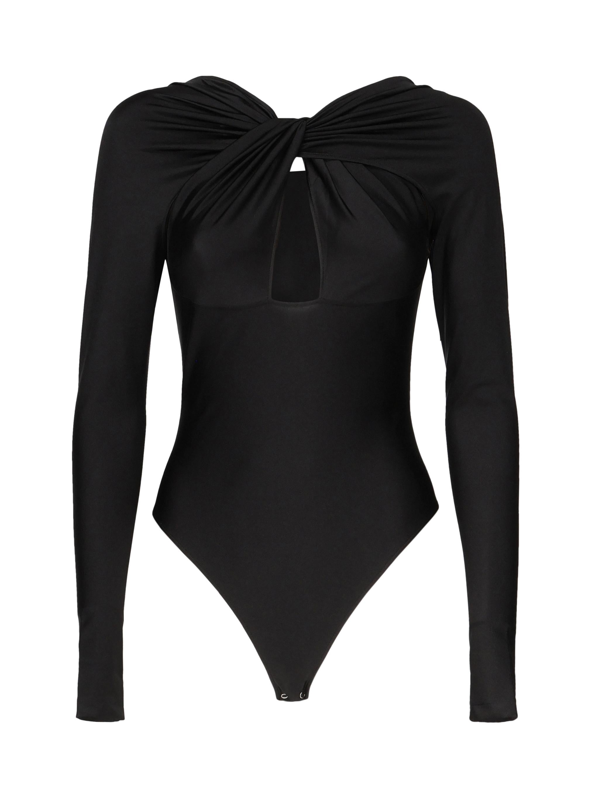 Body con cut-out intrecciato COPJS19545C BLACK COPERNI 