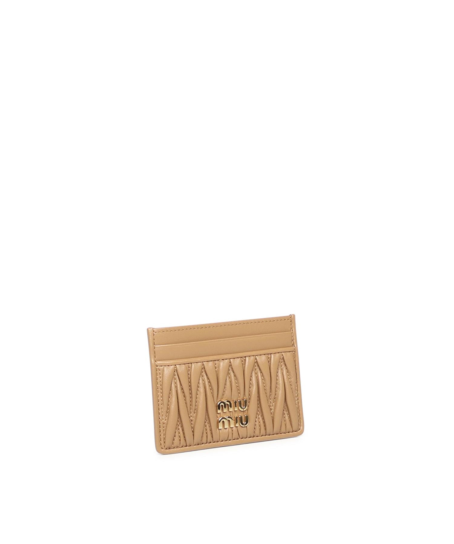 Portacarte in nappa matelassé 5MC076 AFPPF098L MIU MIU 