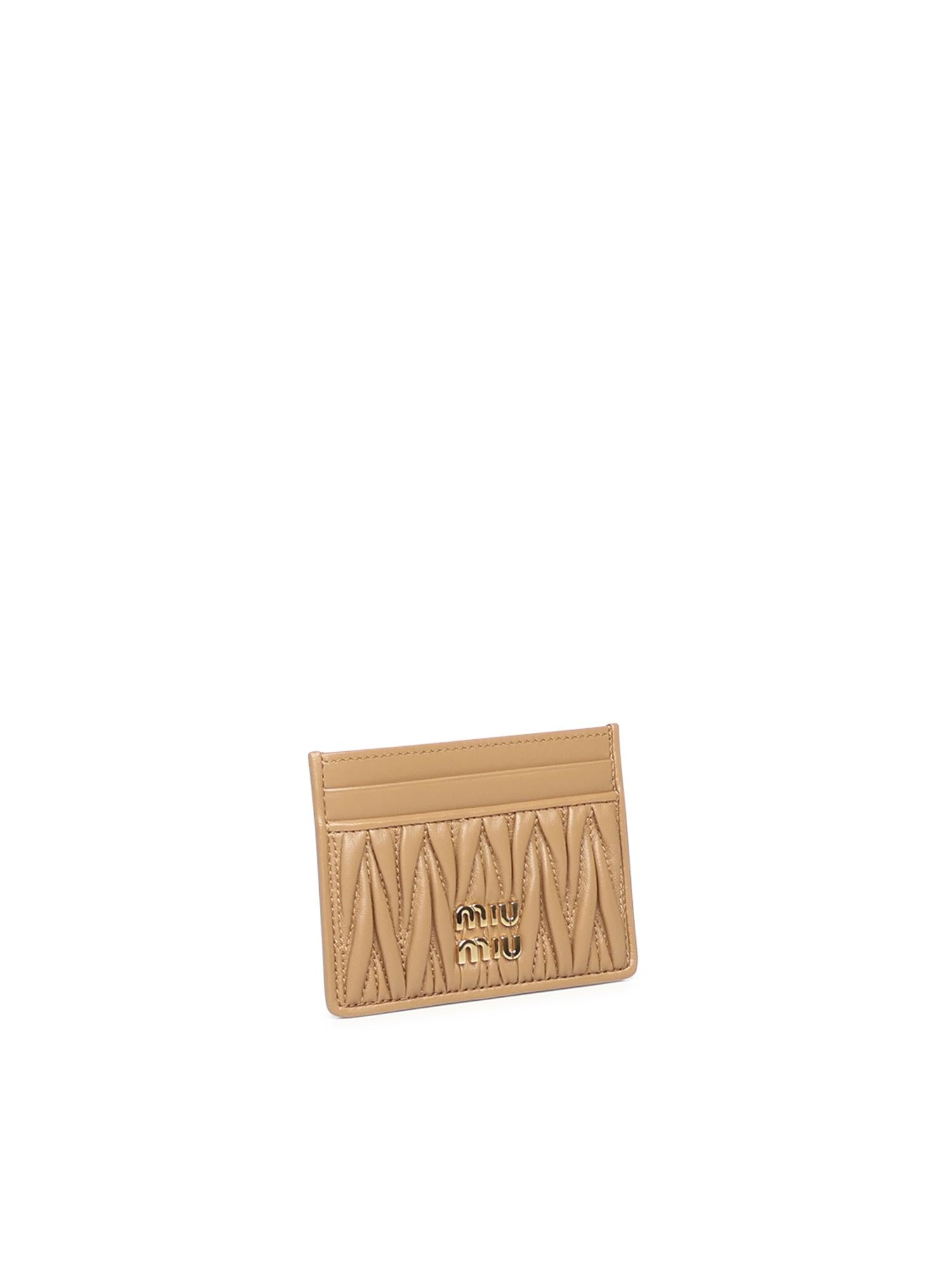 Portacarte in nappa matelassé 5MC076 AFPPF098L MIU MIU 