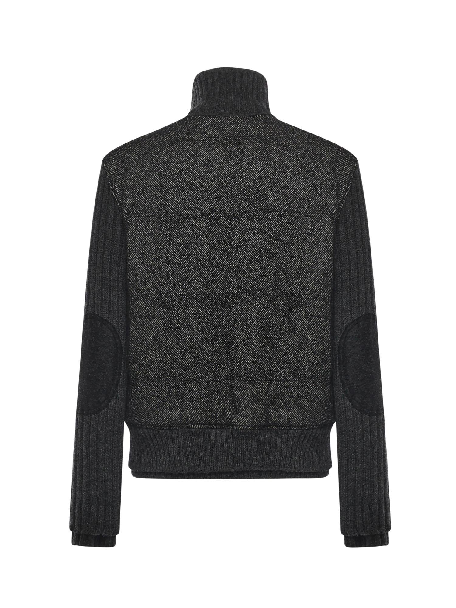 Giubbotto pied-de-poule in maglia G9BVST GJ846N0352 DOLCE & GABBANA 