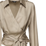 Blusa Linda Wrap 5GGH00 7246AG053 MARCIANO BY GUESS 