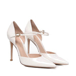 Tacchi in vernice con cinturino<BR/> G40378.15RIC.VEROFFW VERNICEOFFWHITE GIANVITO ROSSI 