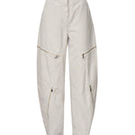 Pantaloni a gamba ampia in gabardina grigio ghiaccio 104981 A2ECI12 PINKO 