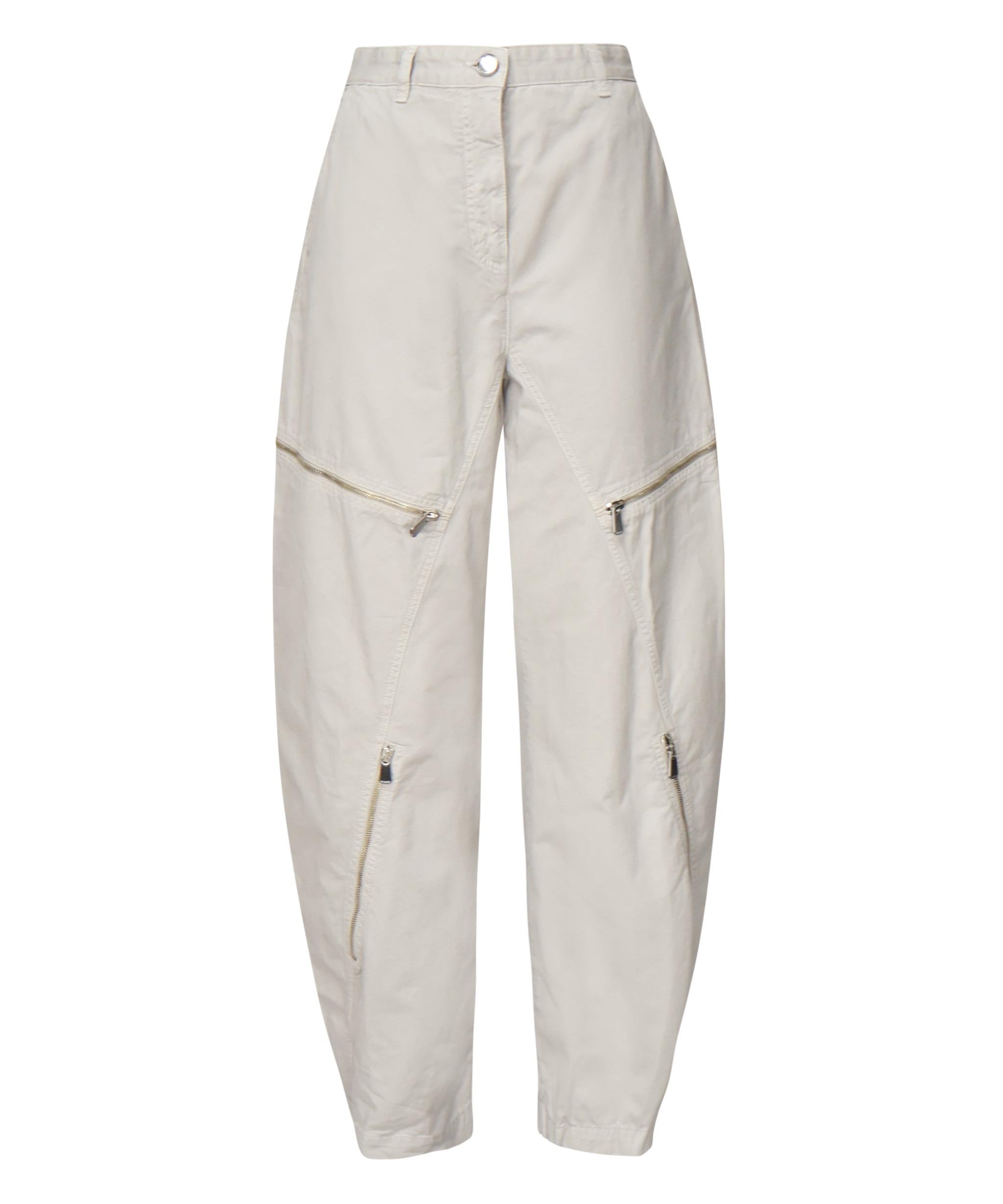 Pantaloni a gamba ampia in gabardina grigio ghiaccio 104981 A2ECI12 PINKO 