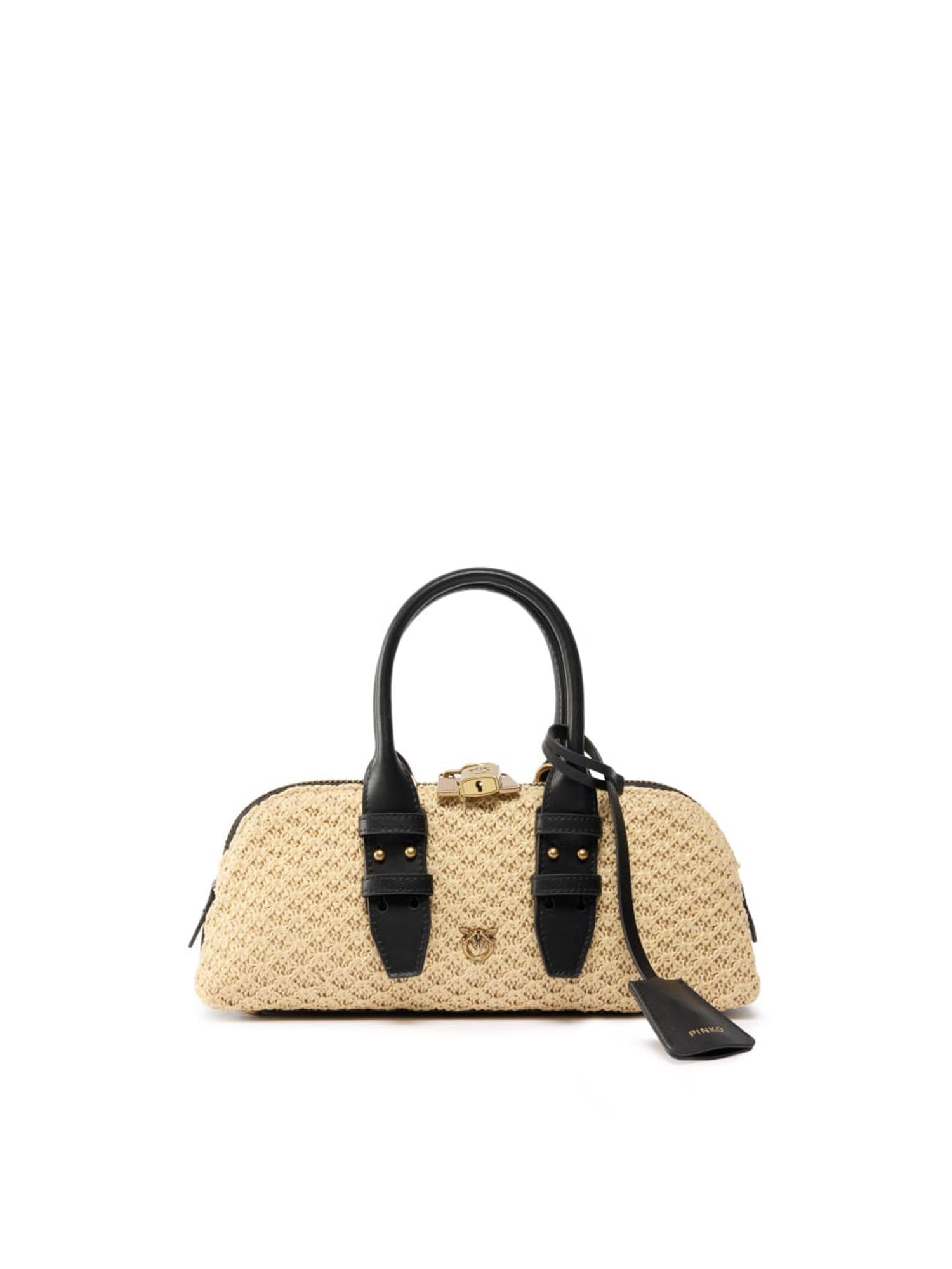 Borsa a mano Escape Bag Horizontal in rafia 105334 A1RLC24Q PINKO 