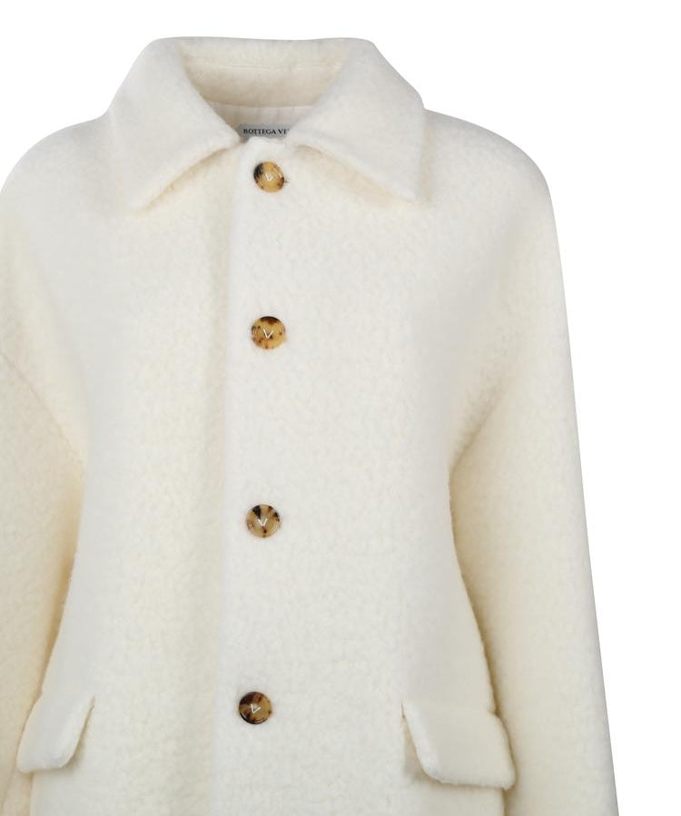 Cappotto bouclé in lana e mohair 709034 V25G09000 BOTTEGA VENETA 