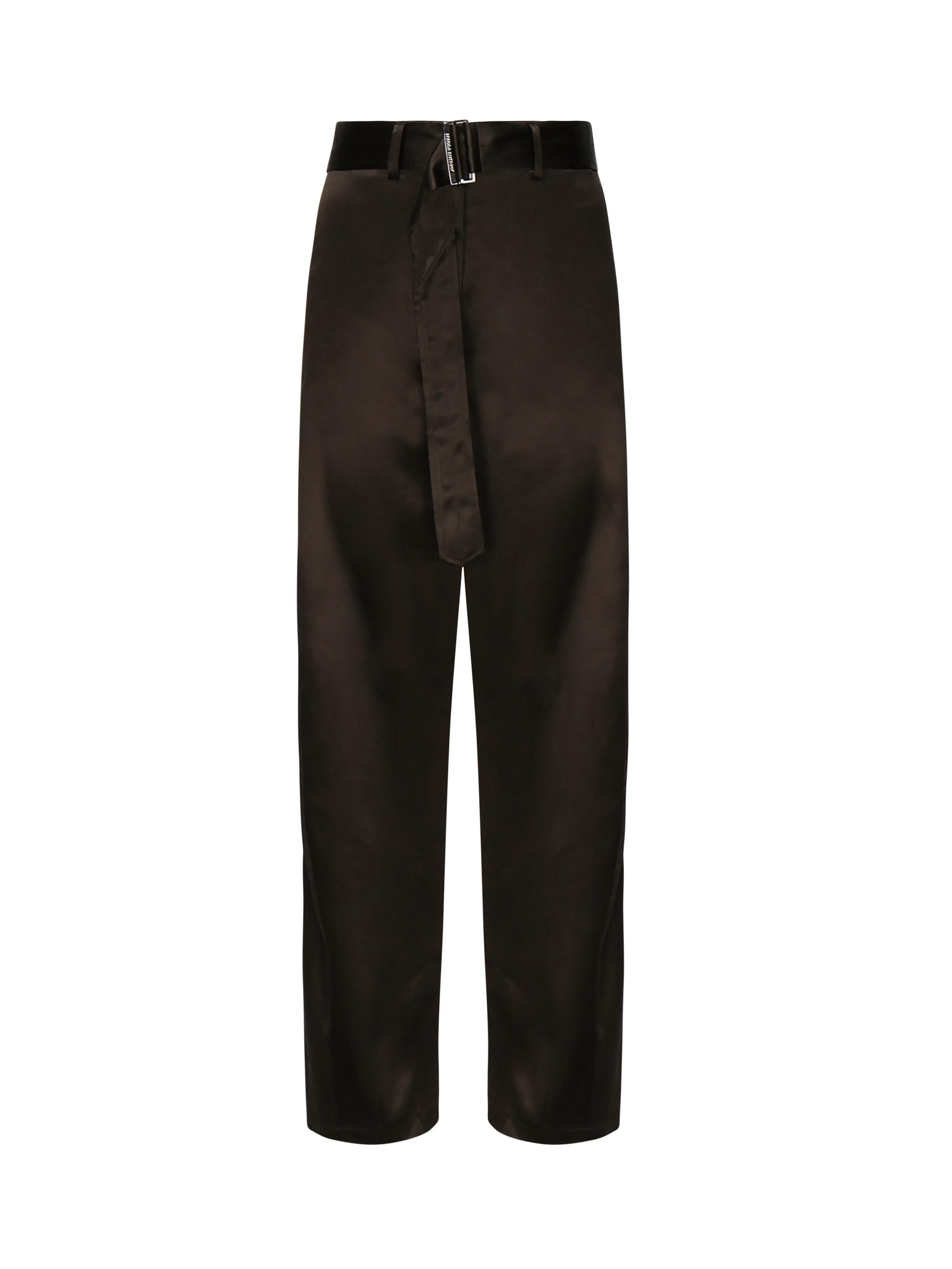 Pantaloni in cotone con cintura 1514250000 BROWN MAGDA BUTRYM 