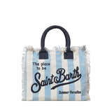 Borsa Vanity regular in canvas a righe VANI001 02629L MC2 SAINT BARTH 