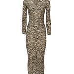 Abito midi con stampa leopard 2A582A M8159 BLUMARINE 