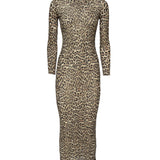 Abito midi con stampa leopard 2A582A M8159 BLUMARINE 