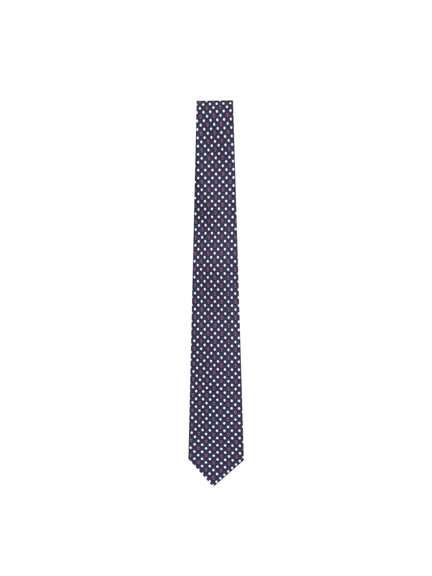 Cravatta in seta stampa Golf 351280 784519001 FERRAGAMO 
