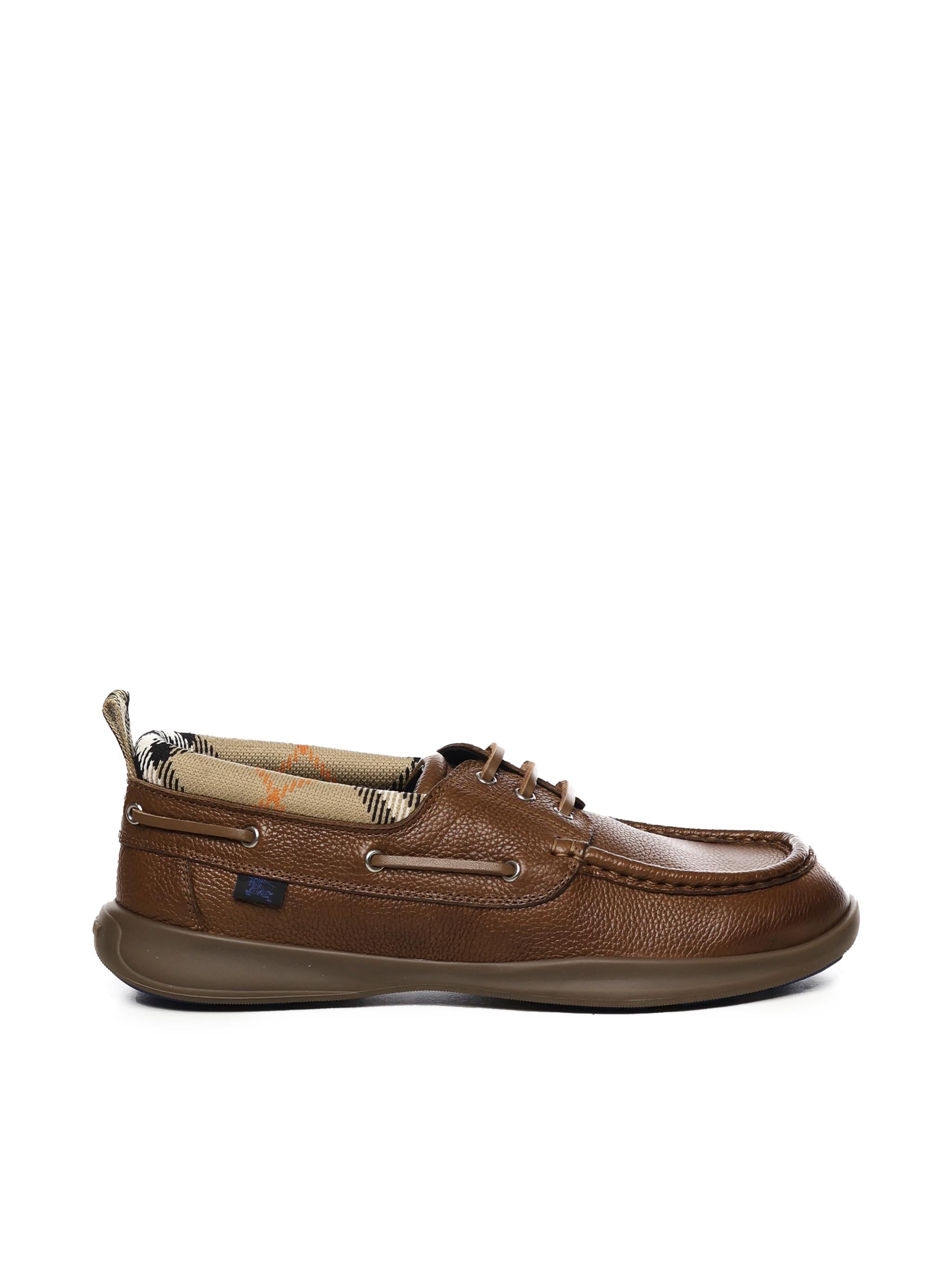 Mocassini da barca in pelle 8107290 C2239 BURBERRY 
