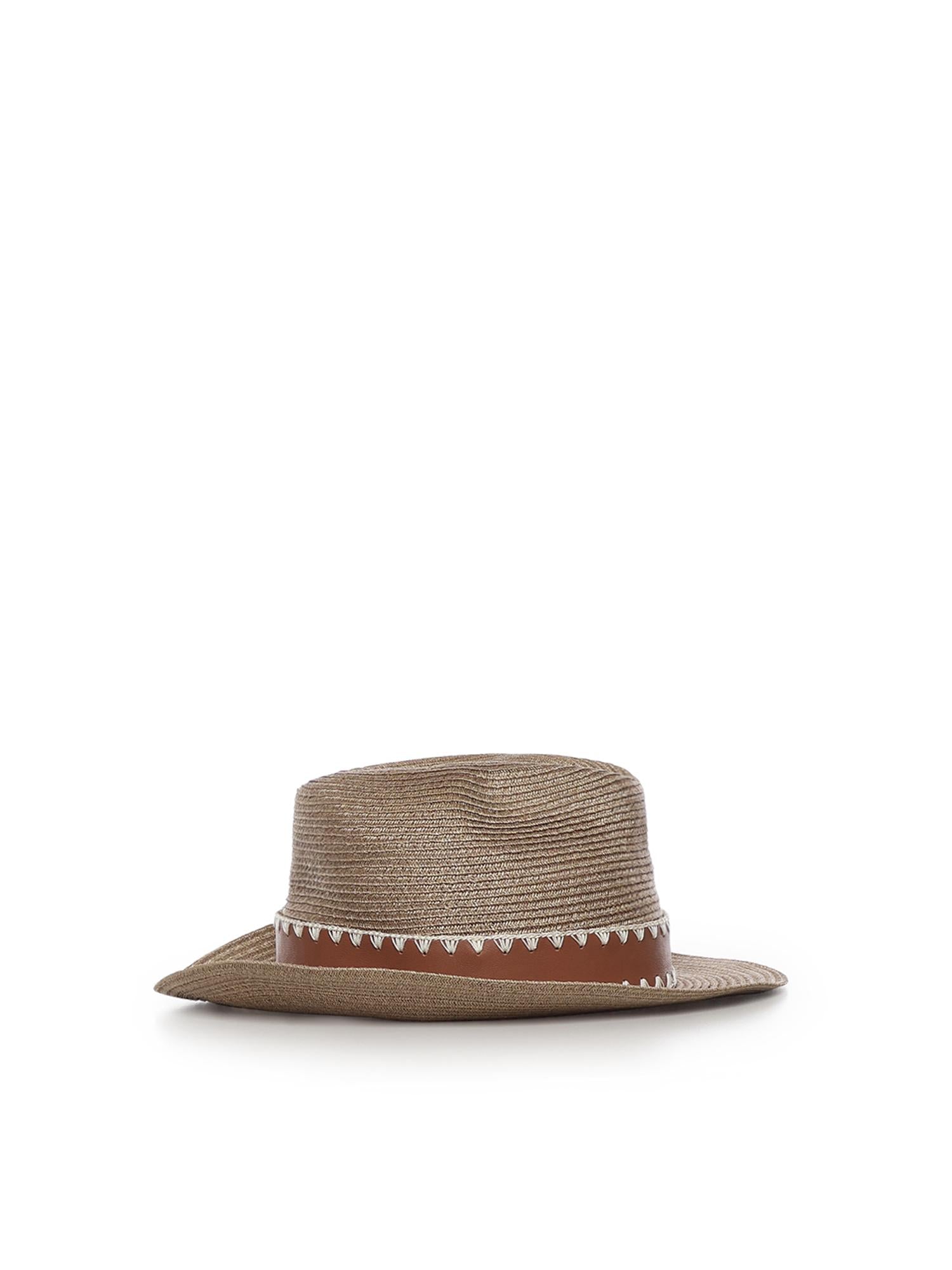 Cappello in abaca M77CPLM12TES0M118 03 ELEVENTY 