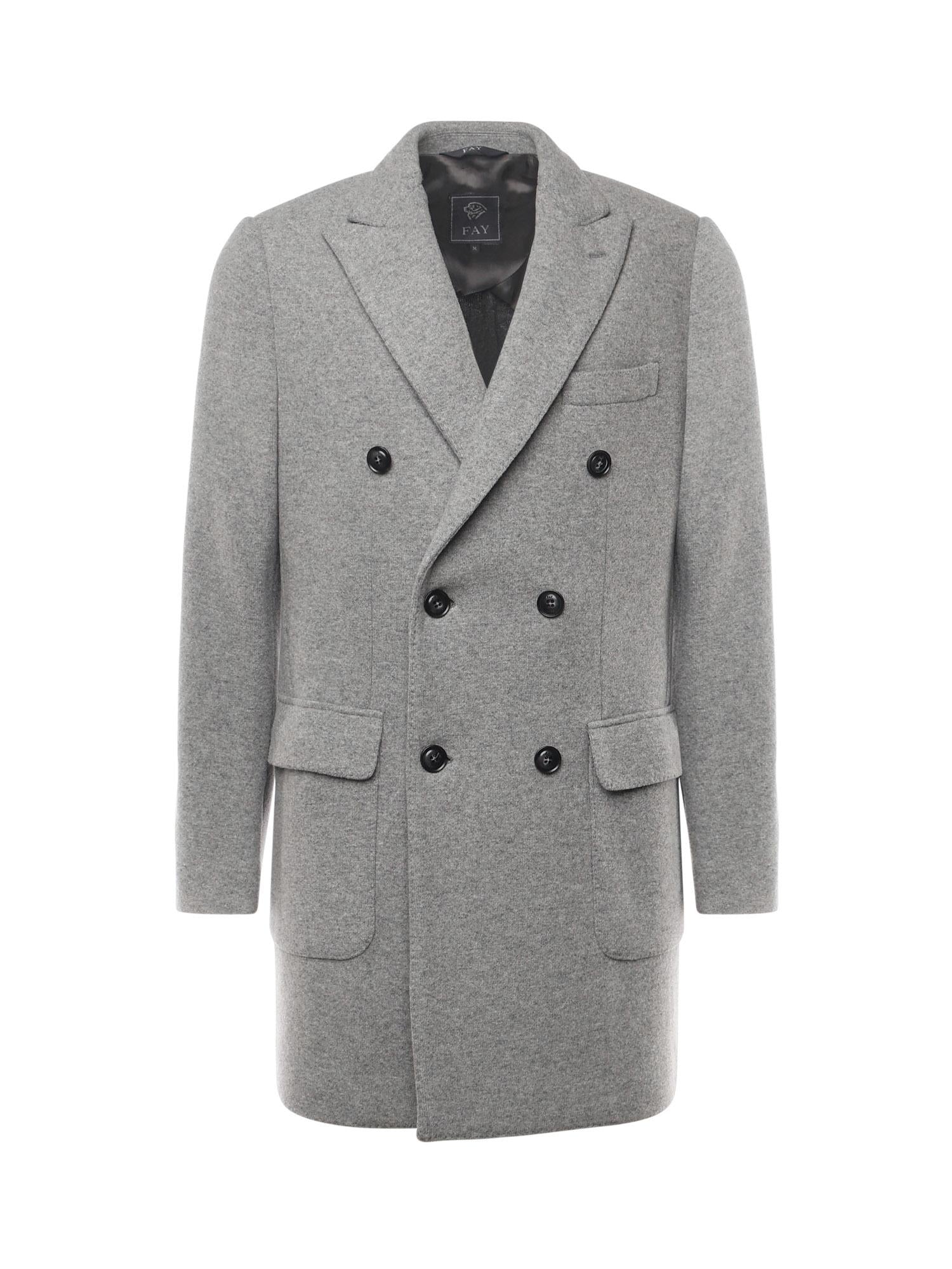 Cappotto doppiopetto in jersey di lana NAM5151018JXLQ B201 FAY 