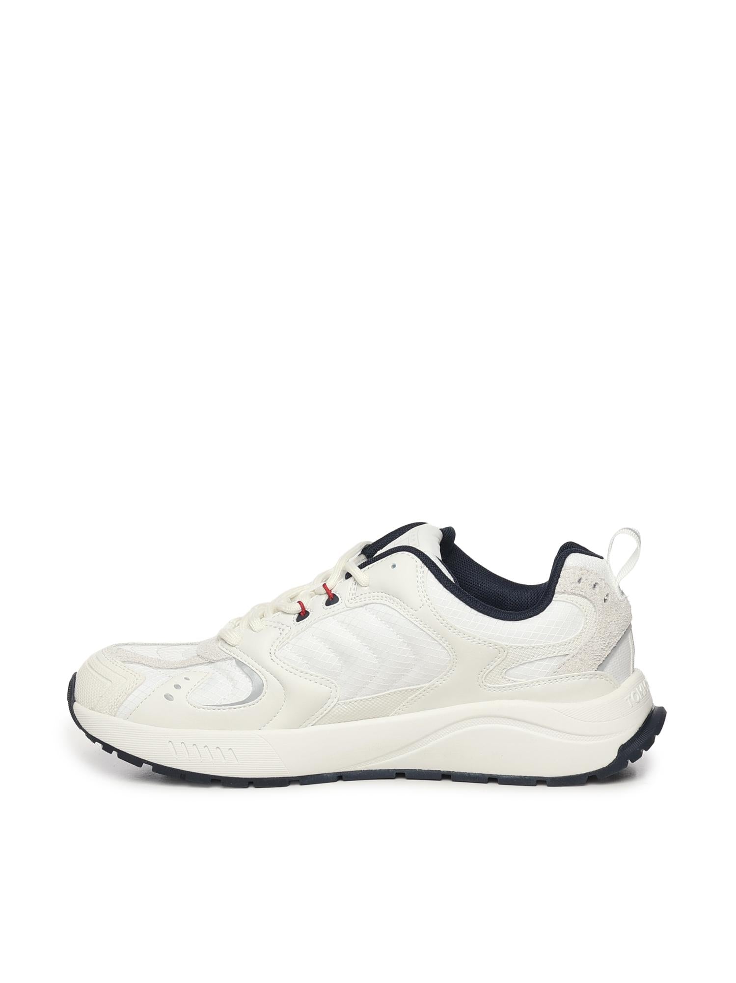 Sneakers con mix di texture e logo<BR/> EM0EM01581 TCR TOMMY HILFIGER 