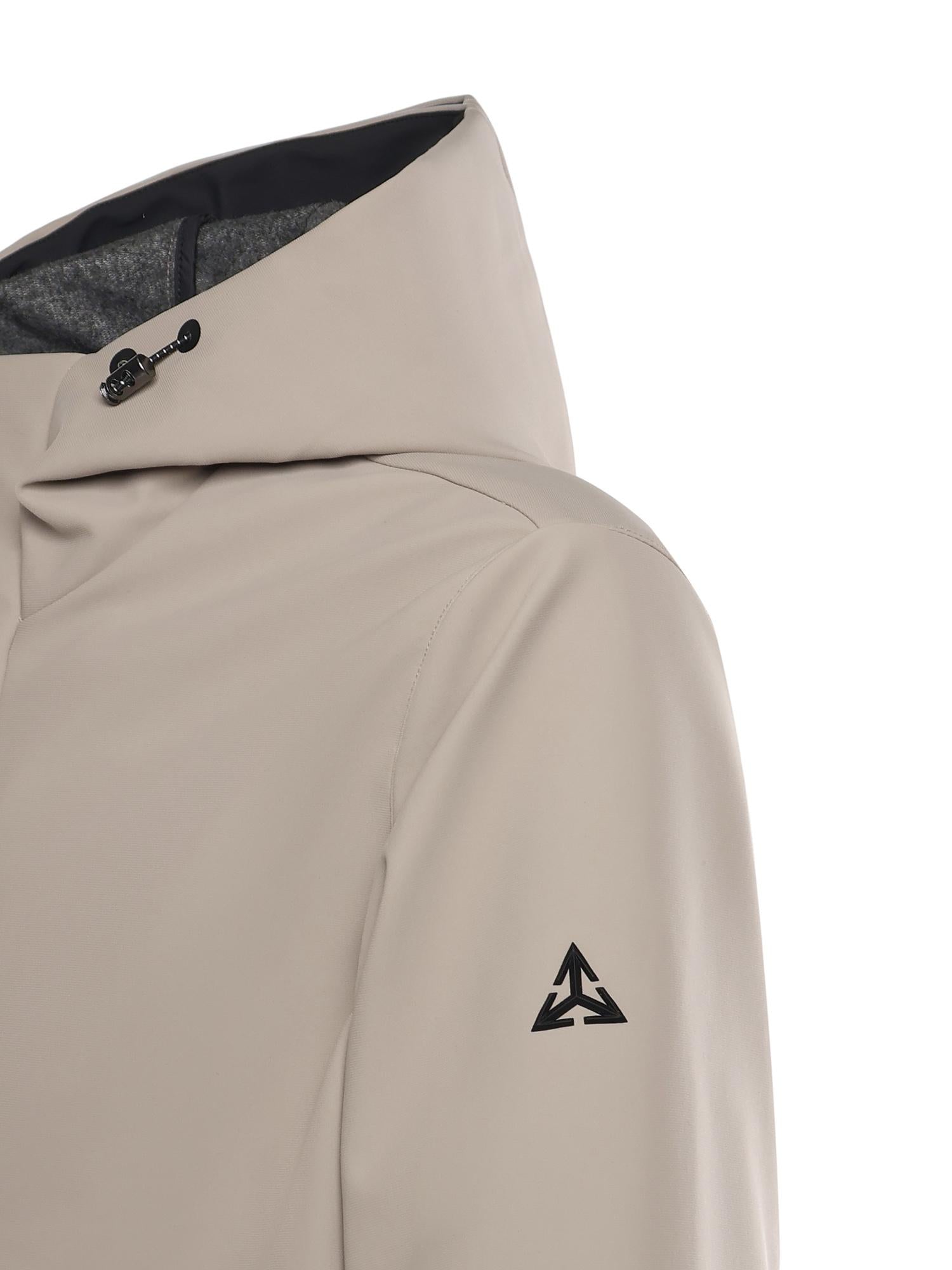 Parka con cappuccio e logo HE9440013 BEIGE HESKIMO 
