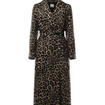 Cappotto lungo con stampa leopardo 26AL202 CAMMELLO ALISHEVA 