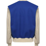 Bomber Varsity in nappa e tessuto VARSITY NAPPABLU GIULIANO GALIANO 