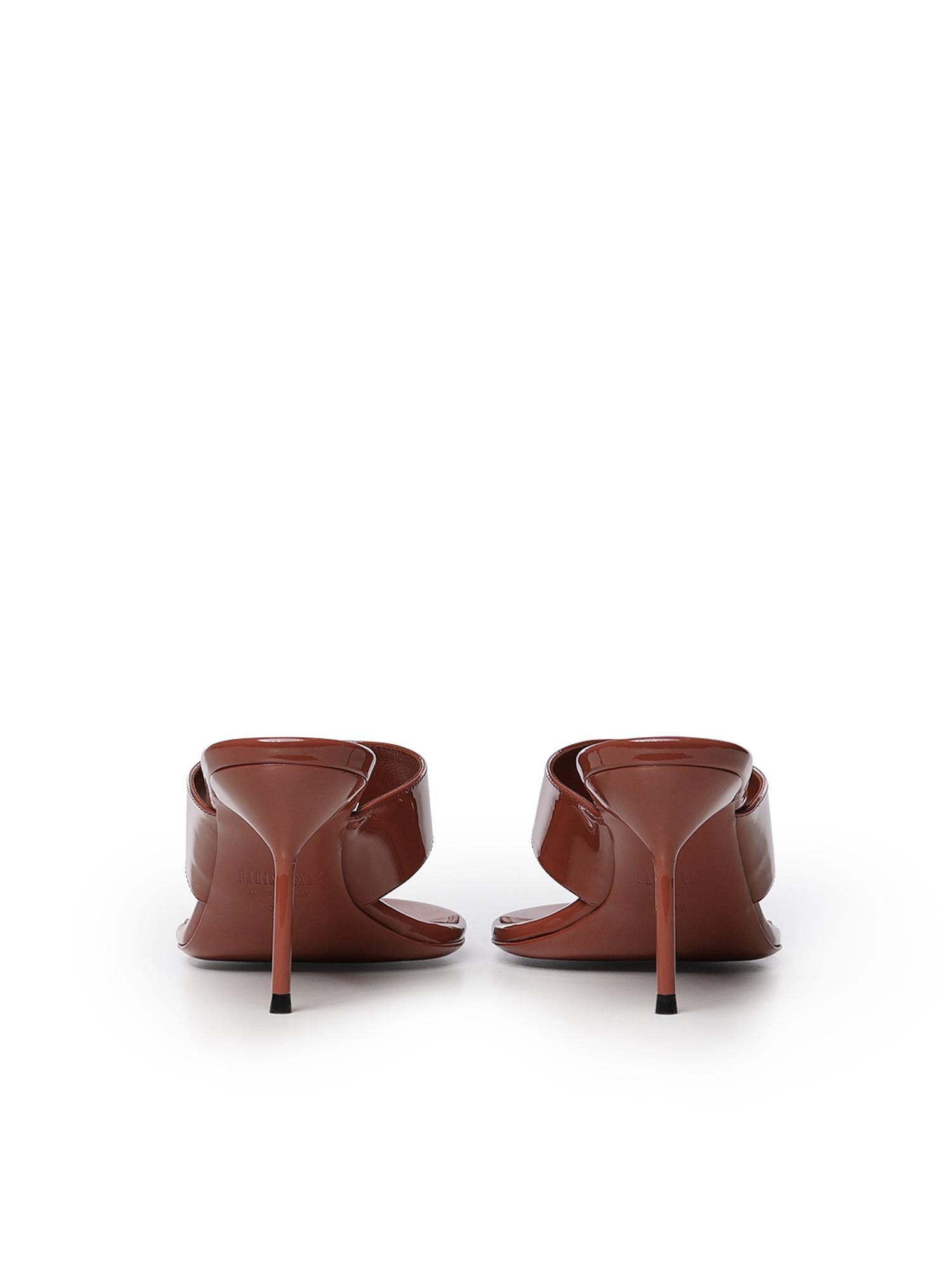 Mule infradito in pelle verniciata PX1951 XVN01PATENT BLACK PARIS TEXAS 