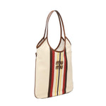 Borsa IVY in canvas e pelle 5BG231 2IBCF061W MIU MIU 