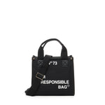 Borsa tote Responsability in canvas e ecopelle 73BS6AF02 RESPONSIBILITY BISNERO V° 73 