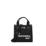 Borsa tote Responsability in canvas e ecopelle 73BS6AF02 RESPONSIBILITY BISNERO V° 73 