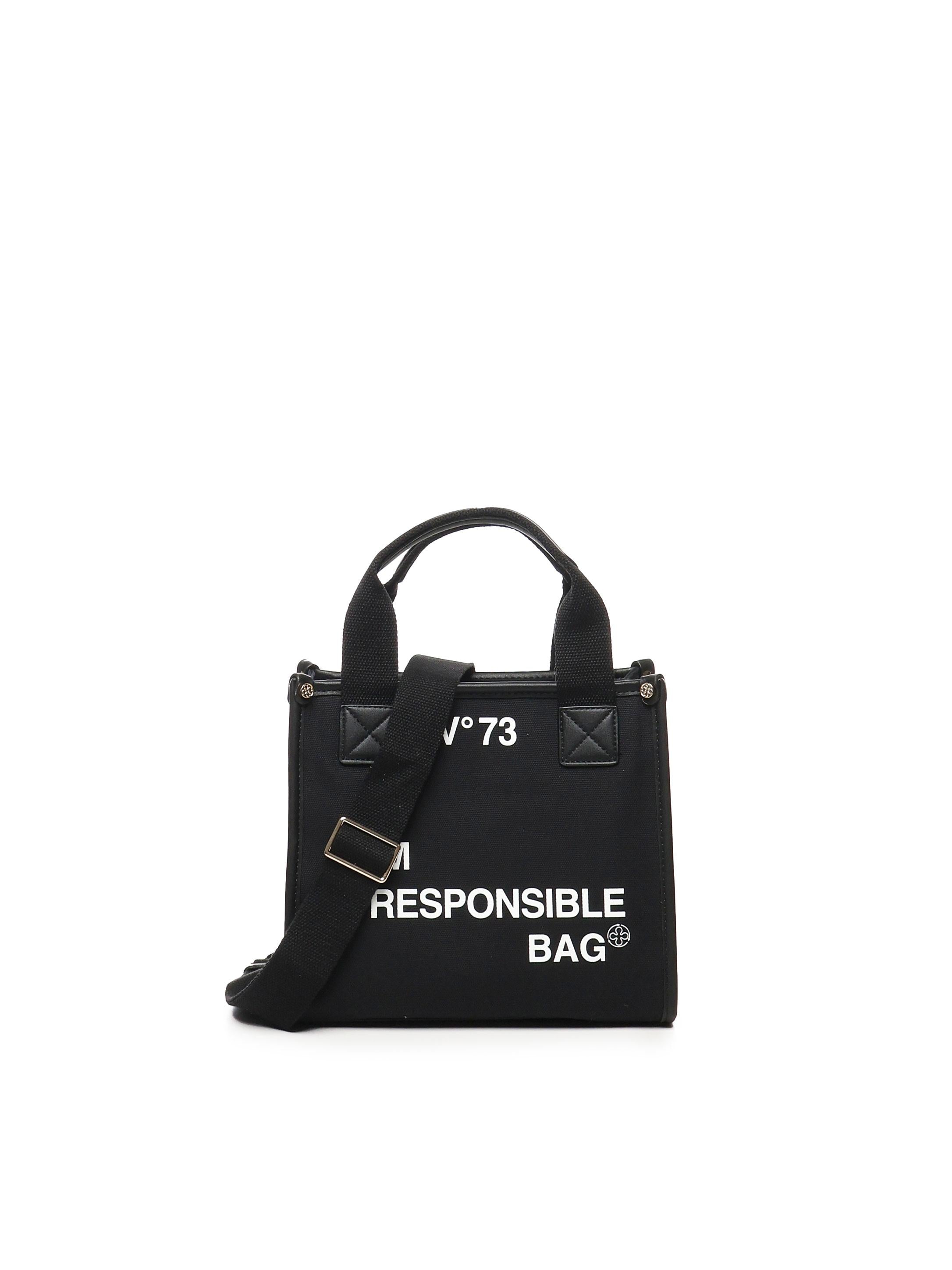 Borsa tote Responsability in canvas e ecopelle 73BS6AF02 RESPONSIBILITY BISNERO V° 73 