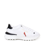 Sneakers raptor 1 in pelle<BR/> RAPTOR1 NAPPAWHITE/BLACK GIULIANO GALIANO 