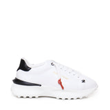 Sneakers raptor 1 in pelle<BR/> RAPTOR1 NAPPAWHITE/BLACK GIULIANO GALIANO 