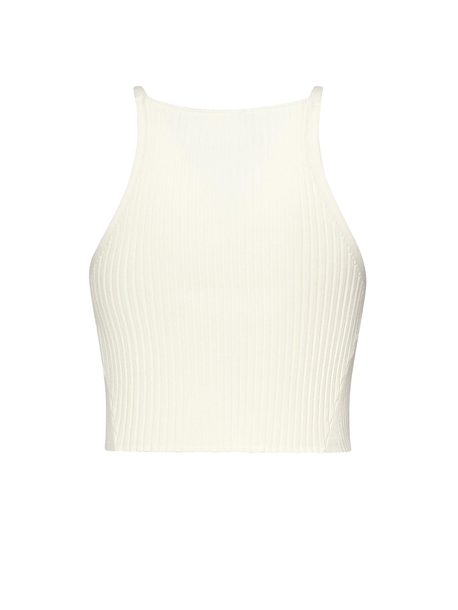 Top in maglia a coste 325MT0450FI0001 0001 COURREGES 