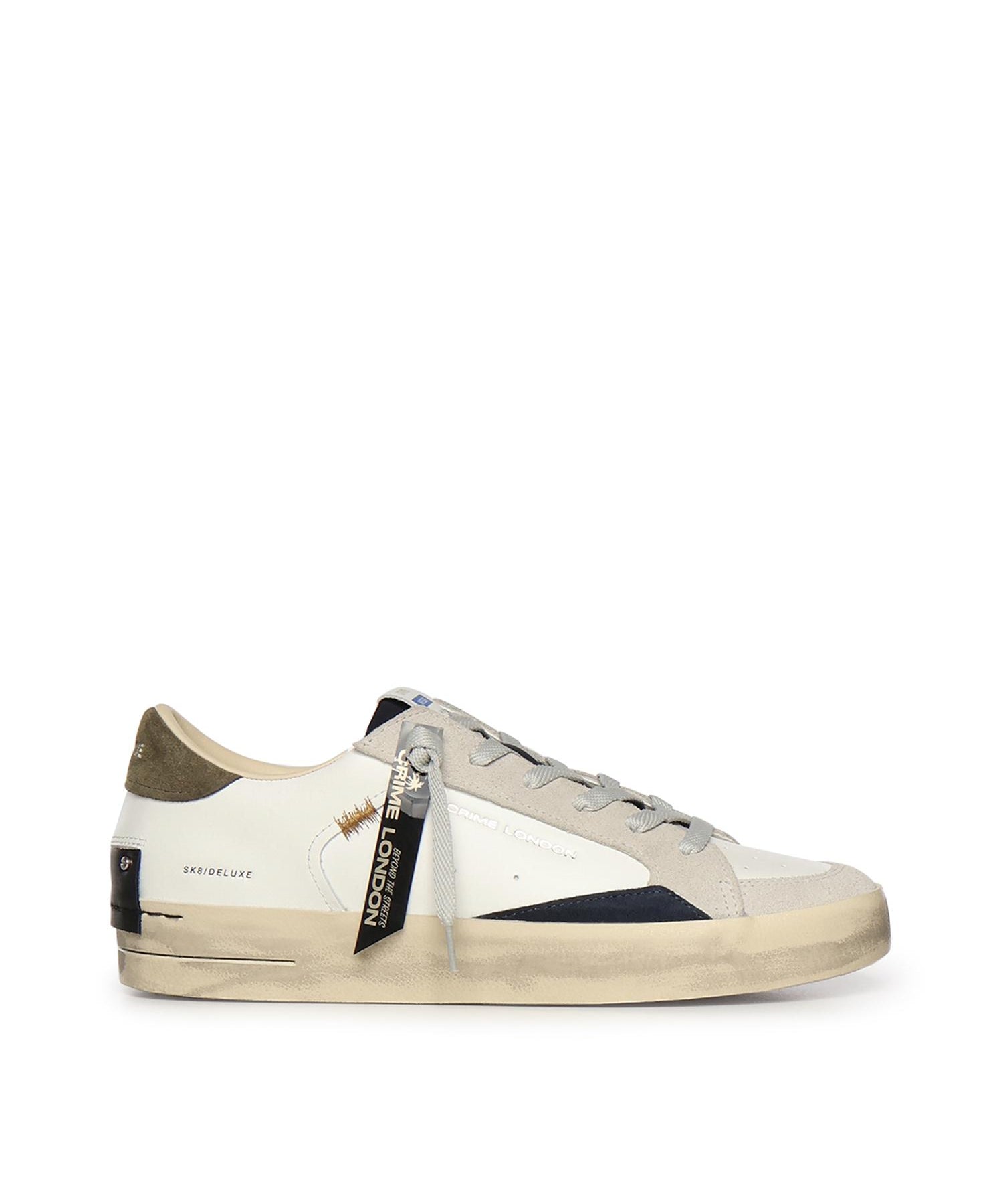 Sneaker Sk8 Deluxe in pelle 19110PP8B WHITE CRIME LONDON 