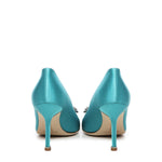 Décolleté Hangisi con fibbia gioiello in raso 9XX0663 4444 MANOLO BLAHNIK 